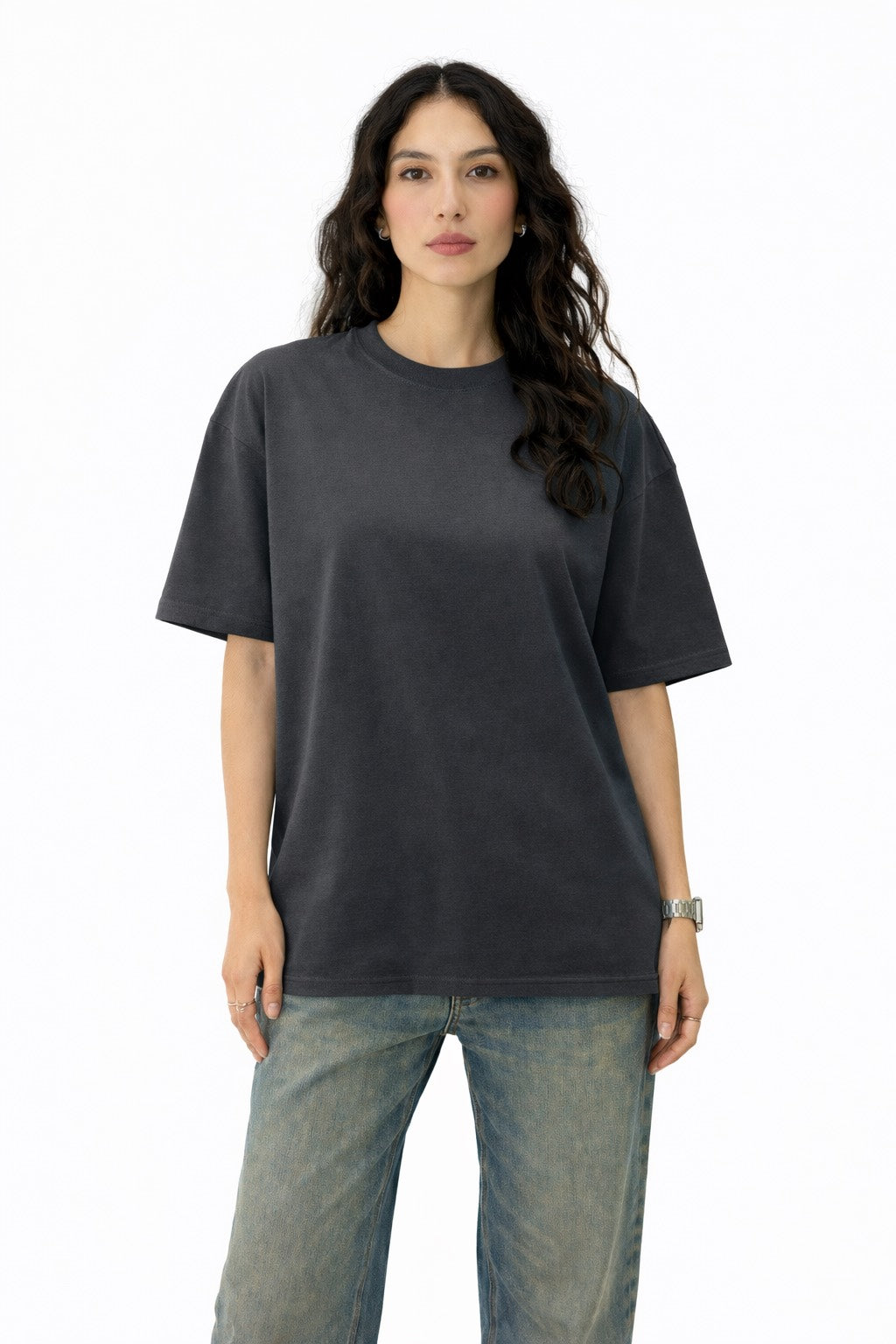 CHARCOAL OVERSIZED T-SHIRT