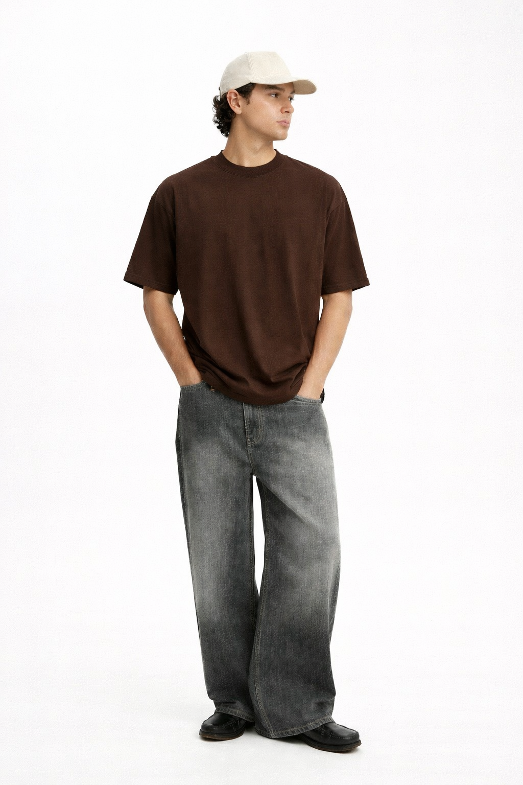 BROWN HEAVYWEIGHT OVERSIZED T-SHIRT