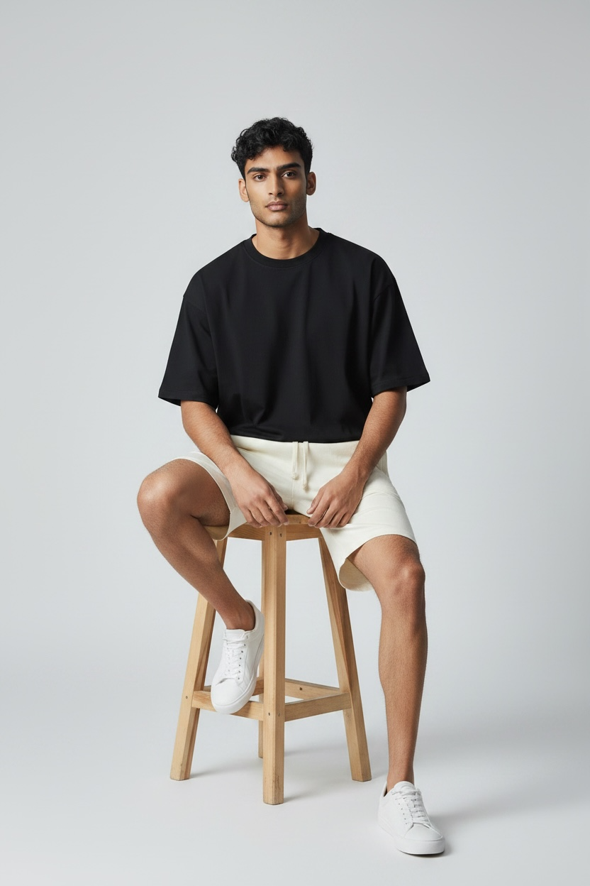 OFF White Cotton Terry Shorts