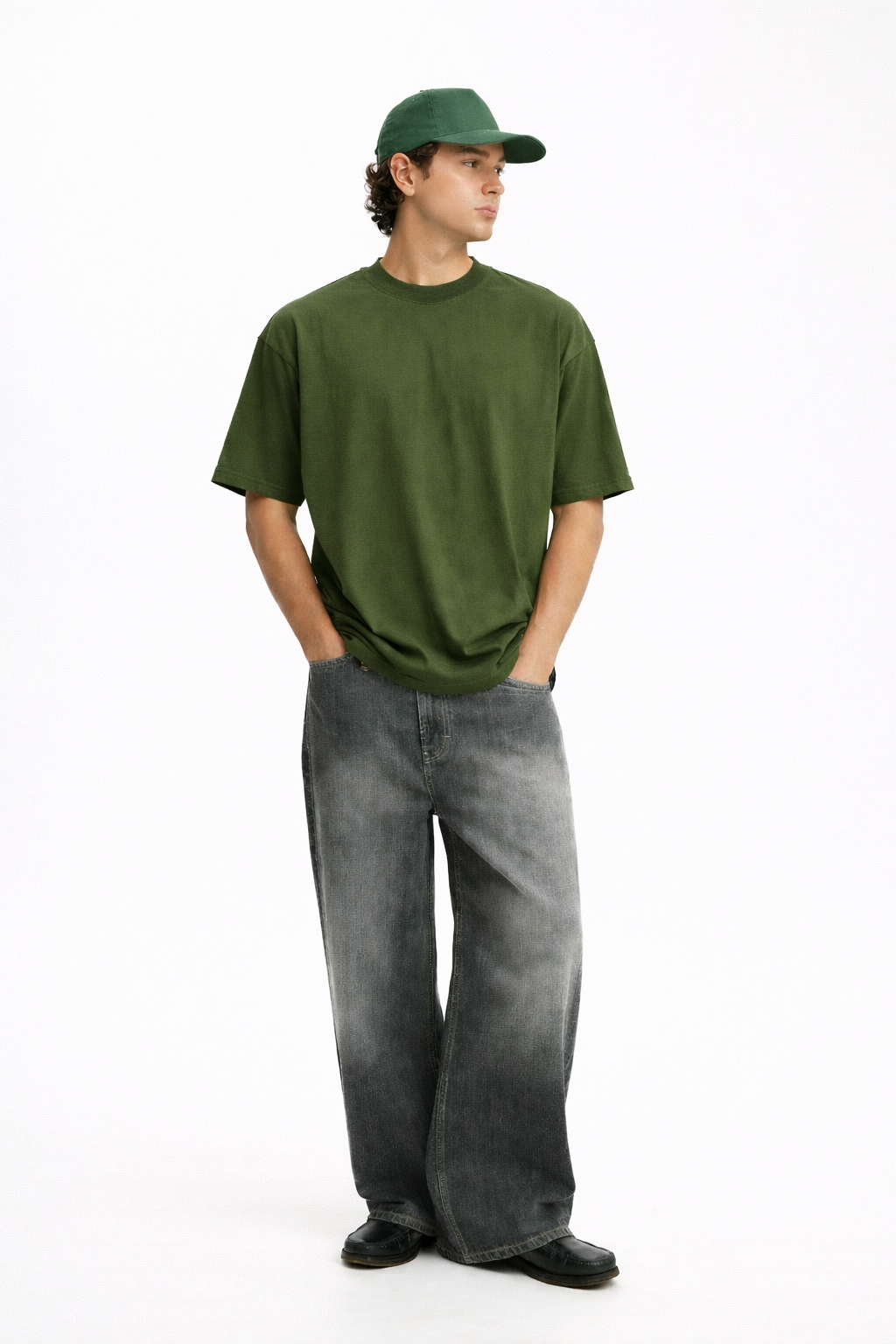 ARMY GREEN HEAVYWEIGHT OVERSIZED T-SHIRT