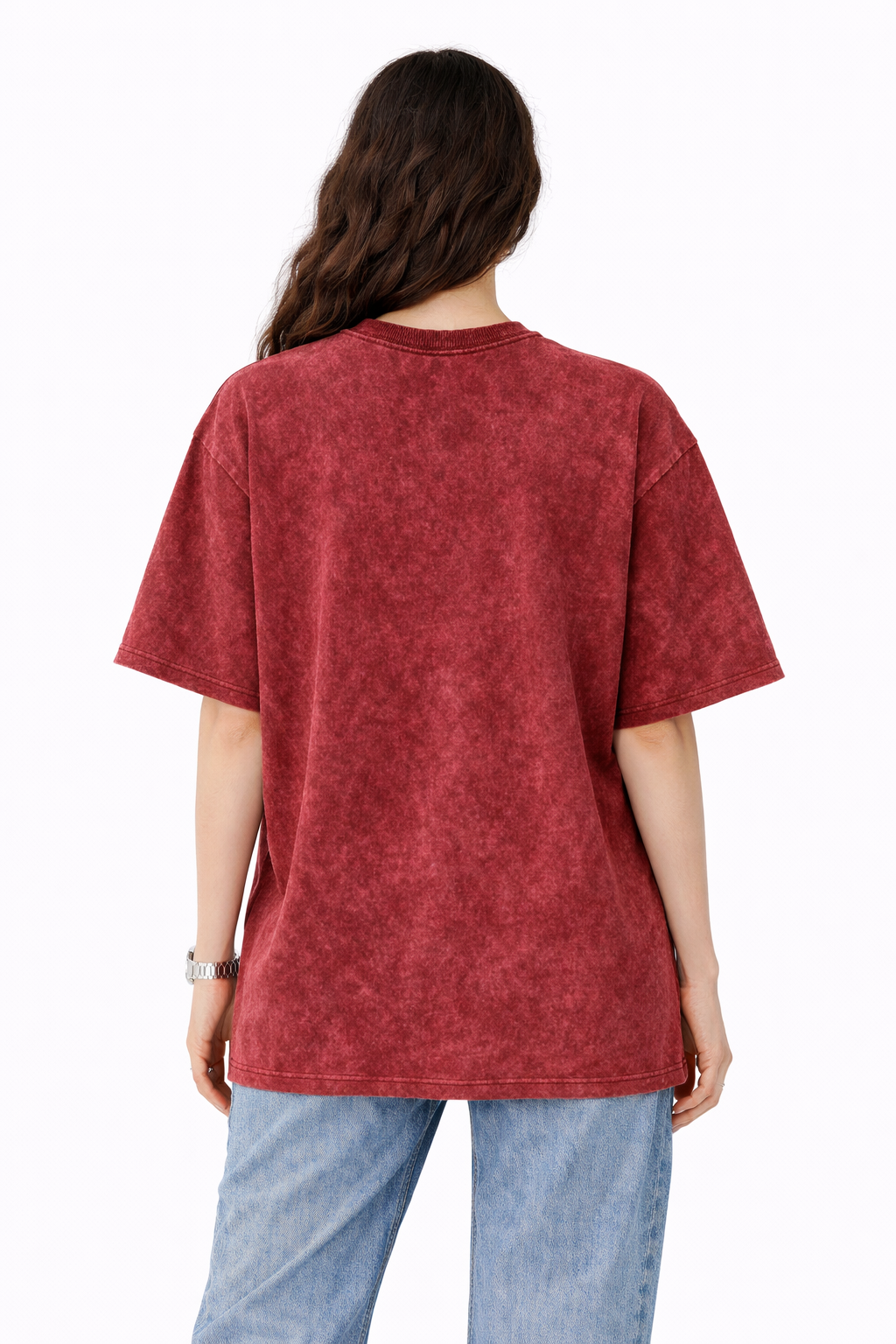 Maroon Heavyweight Acid Wash