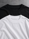 Heavyweight Black & White Pack of 2 T-Shirts