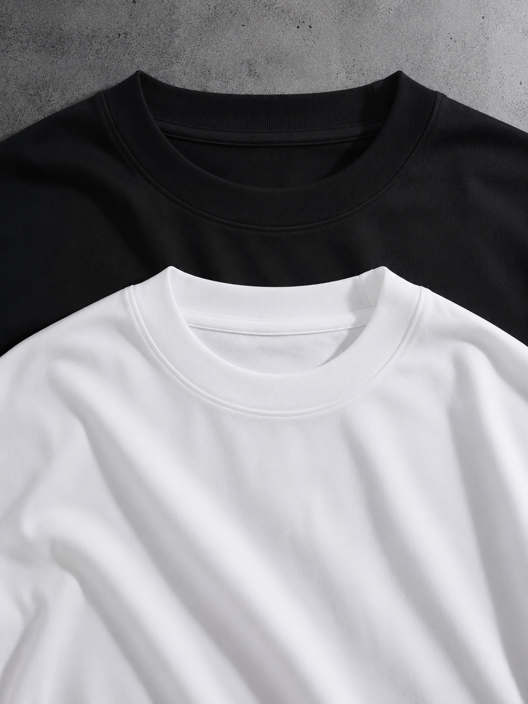 Heavyweight Black & White Pack of 2 T-Shirts