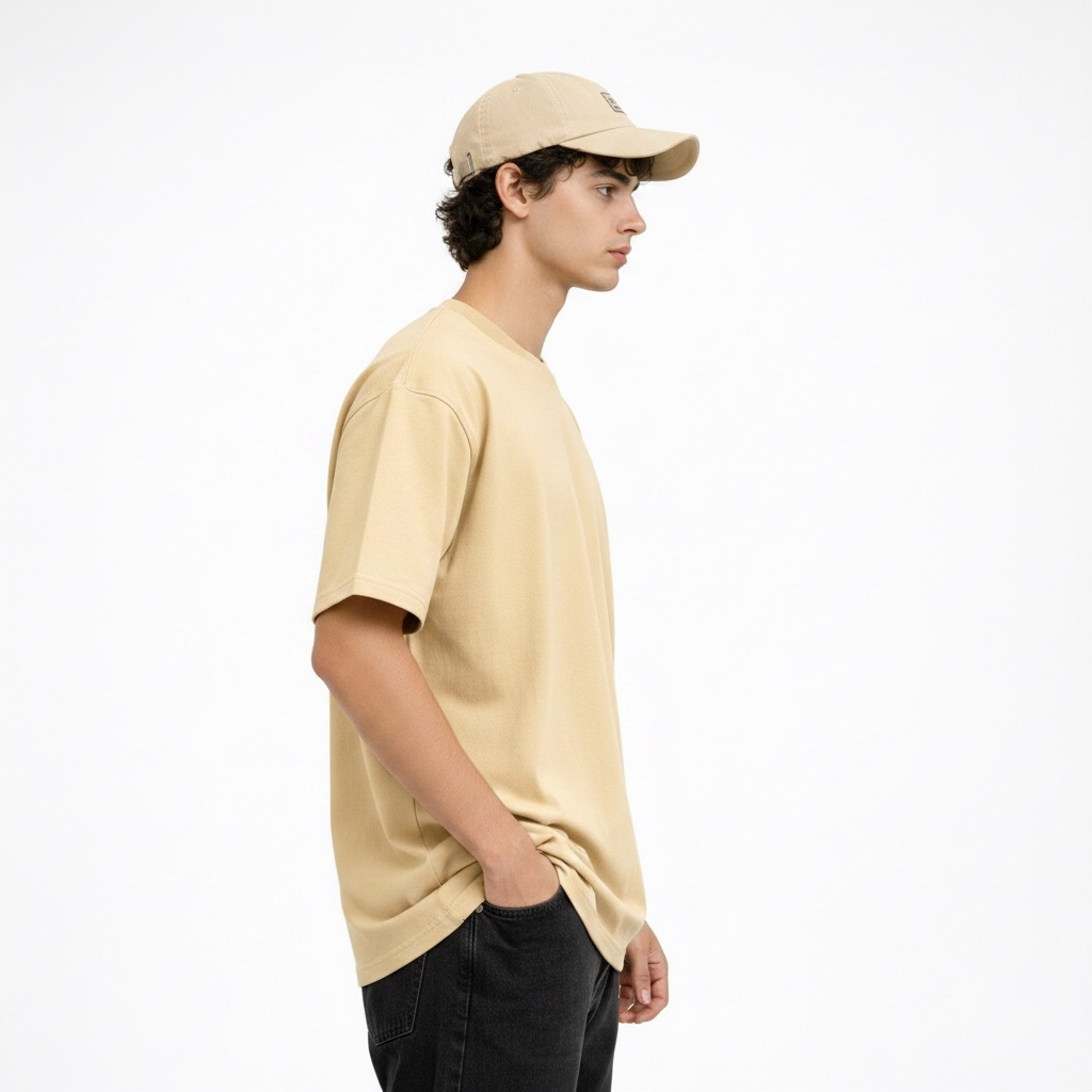 BEIGE HEAVYWEIGHT OVERSIZED T-SHIRT