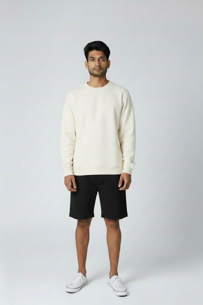 Off White Regular Sweatshirt