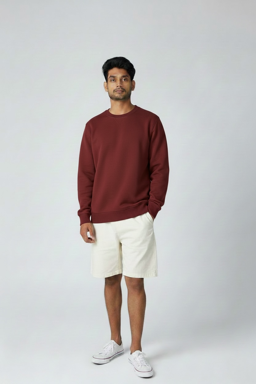 Maroon Regular Sweatshirt