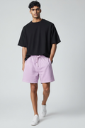 Lavender Cotton Terry Shorts
