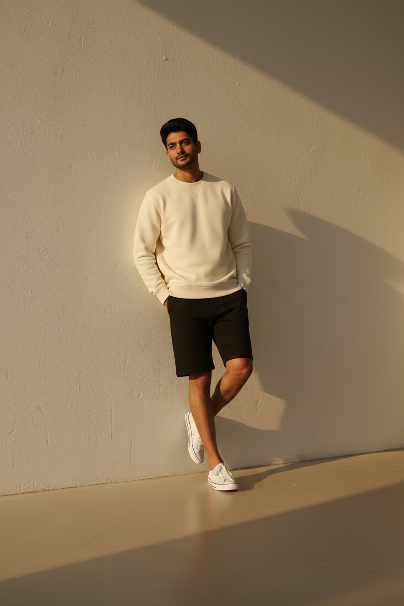 Off White Regular Sweatshirt