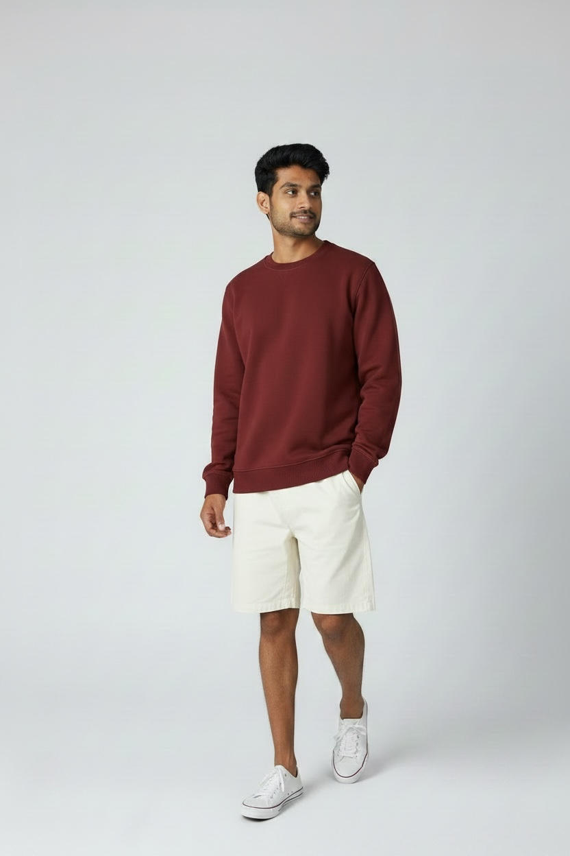 Maroon Regular Sweatshirt