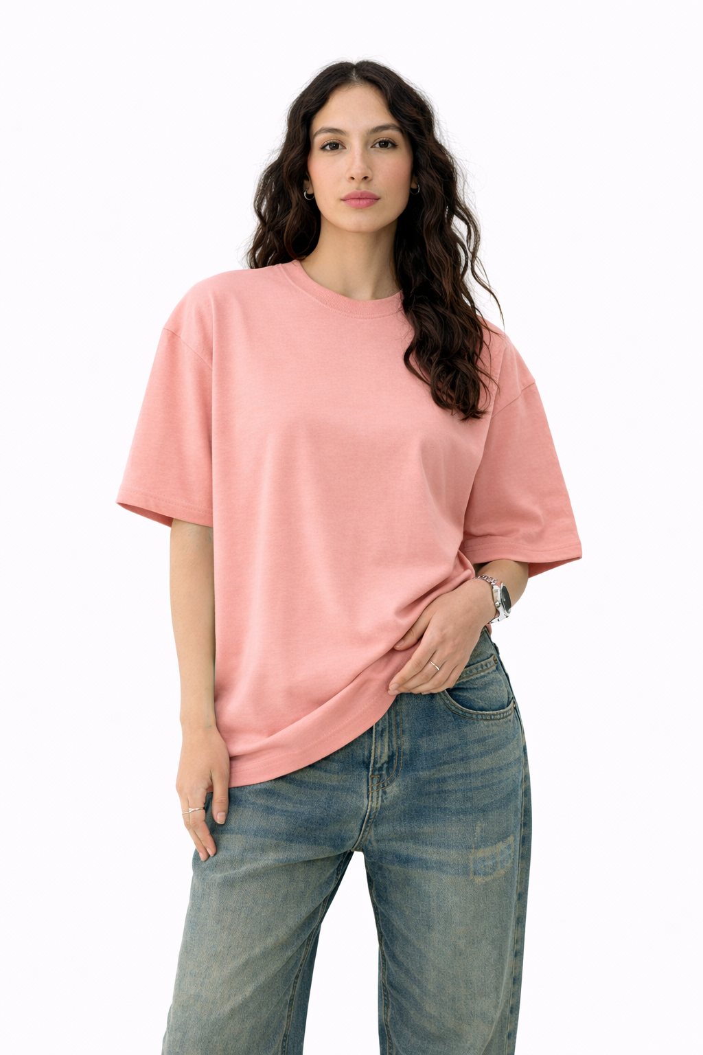 ROSE PINK HEAVYWEIGHT OVERSIZED T-SHIRT