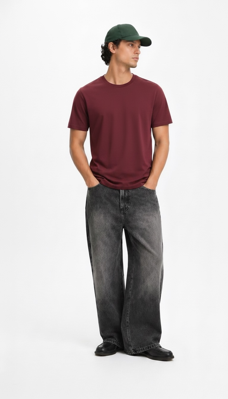 Maroon Regular fit
