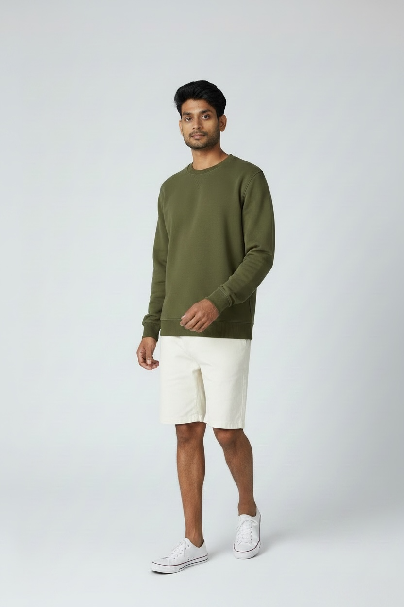 Army Green Regular Sweatshirt