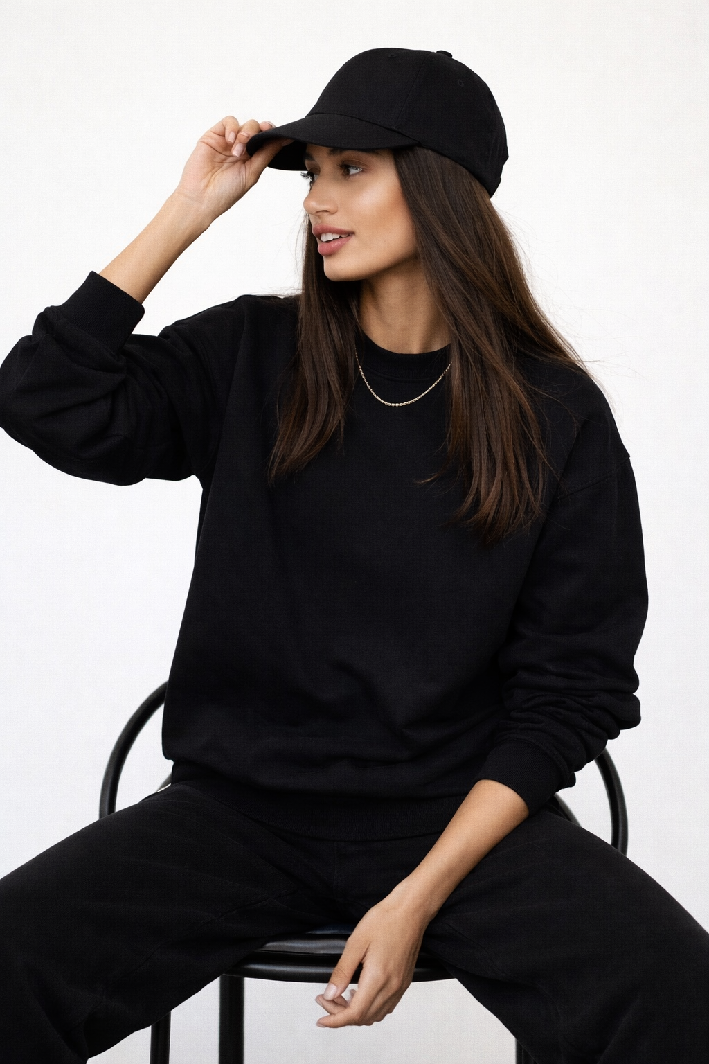 BLACK HEAVYWEIGHT OVERSIZED SWEATSHIRT