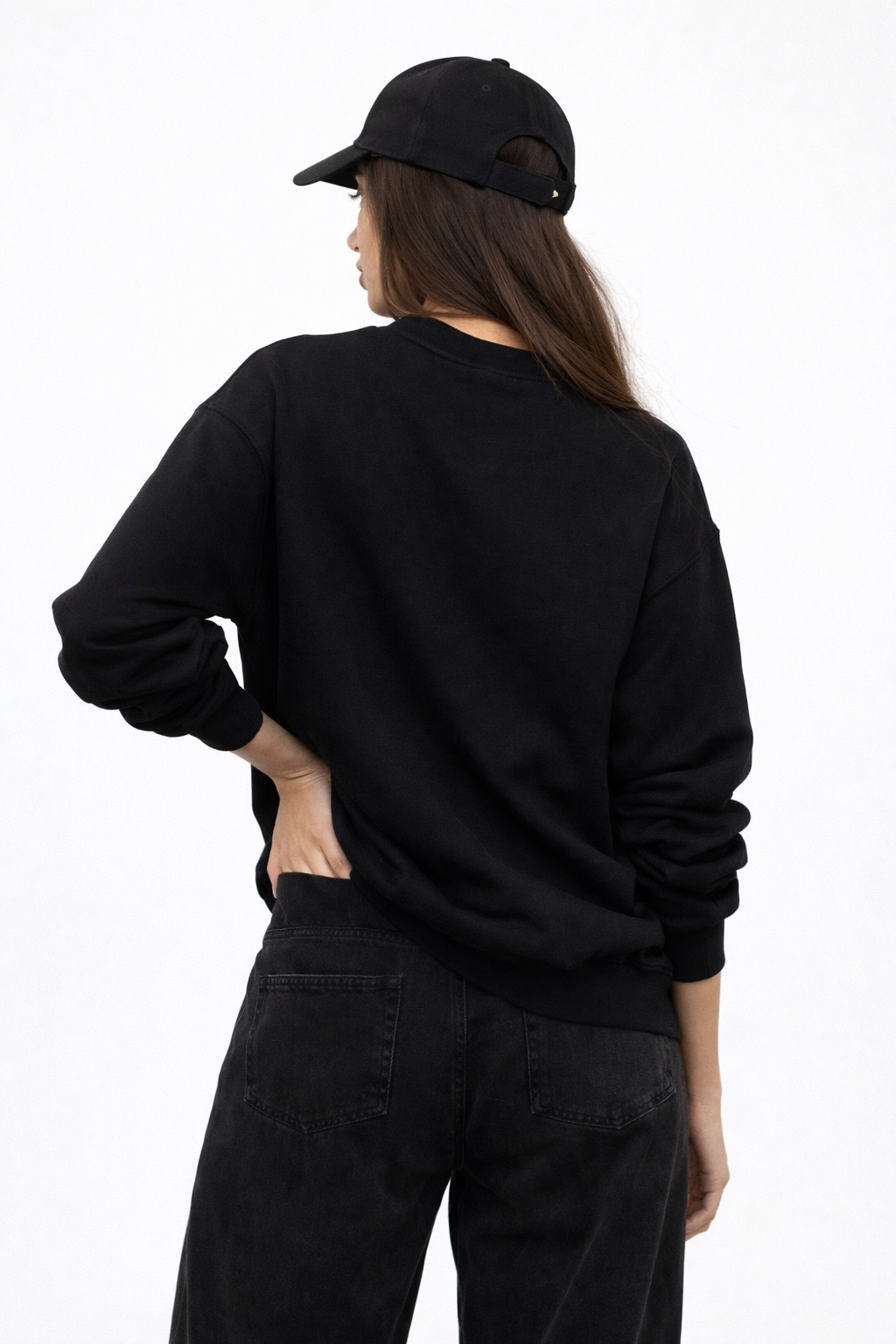 BLACK HEAVYWEIGHT OVERSIZED SWEATSHIRT
