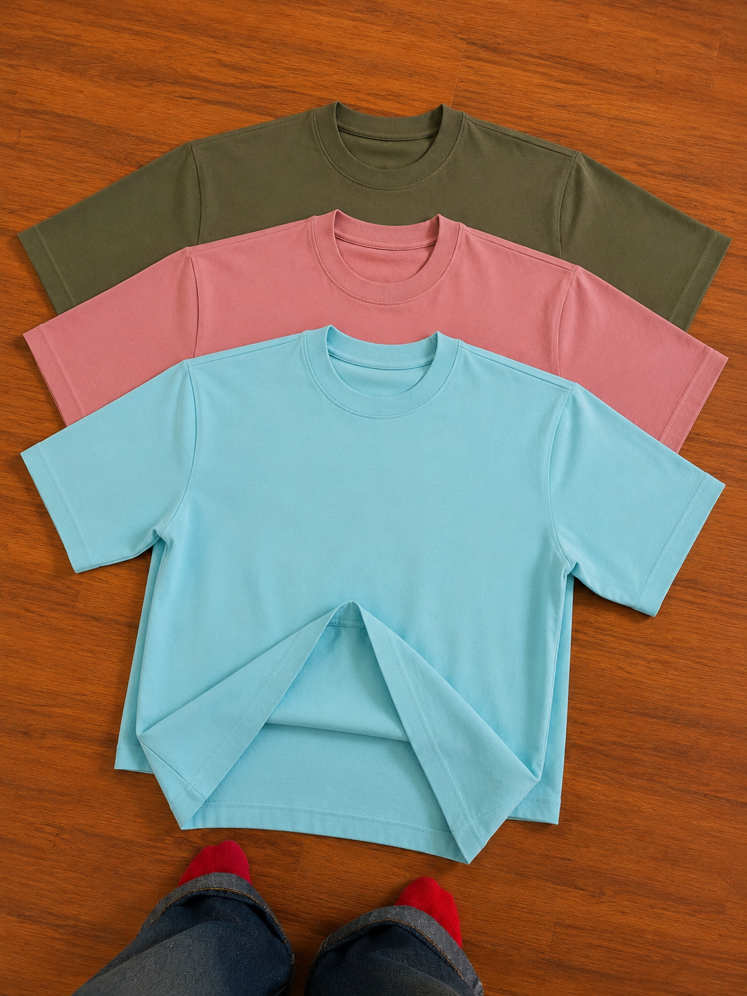 Summer Breeze Combo Pack of 3 Army Green,Rose Pink & Powder Blue