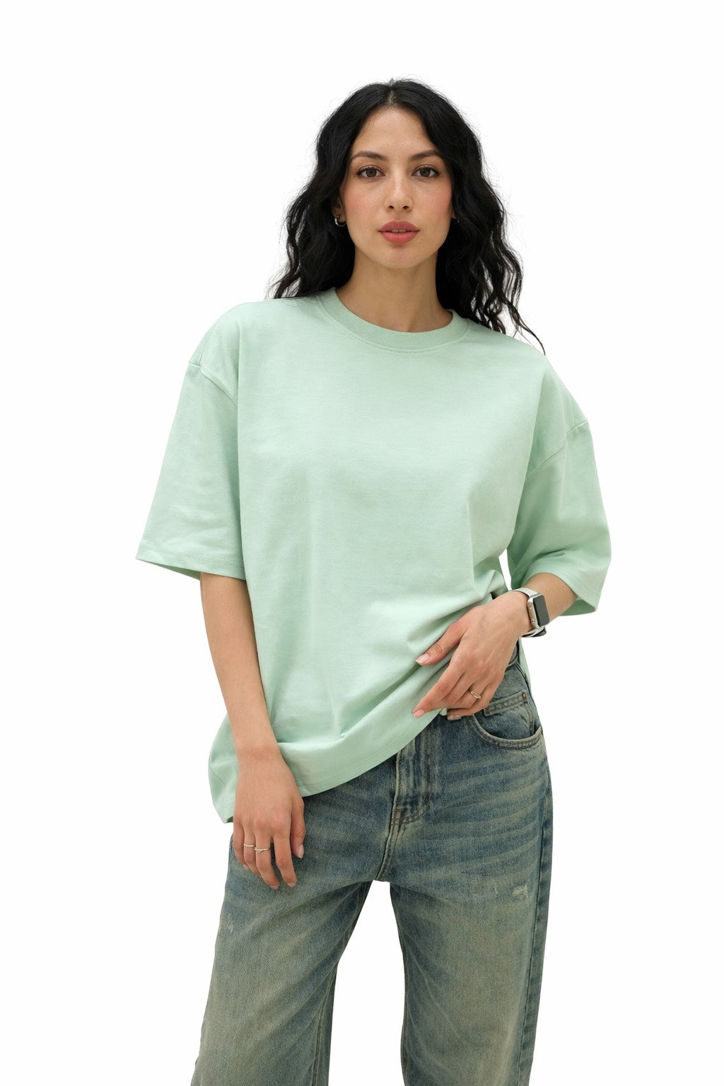 PASTEL GREEN OVERSIZED T-SHIRT