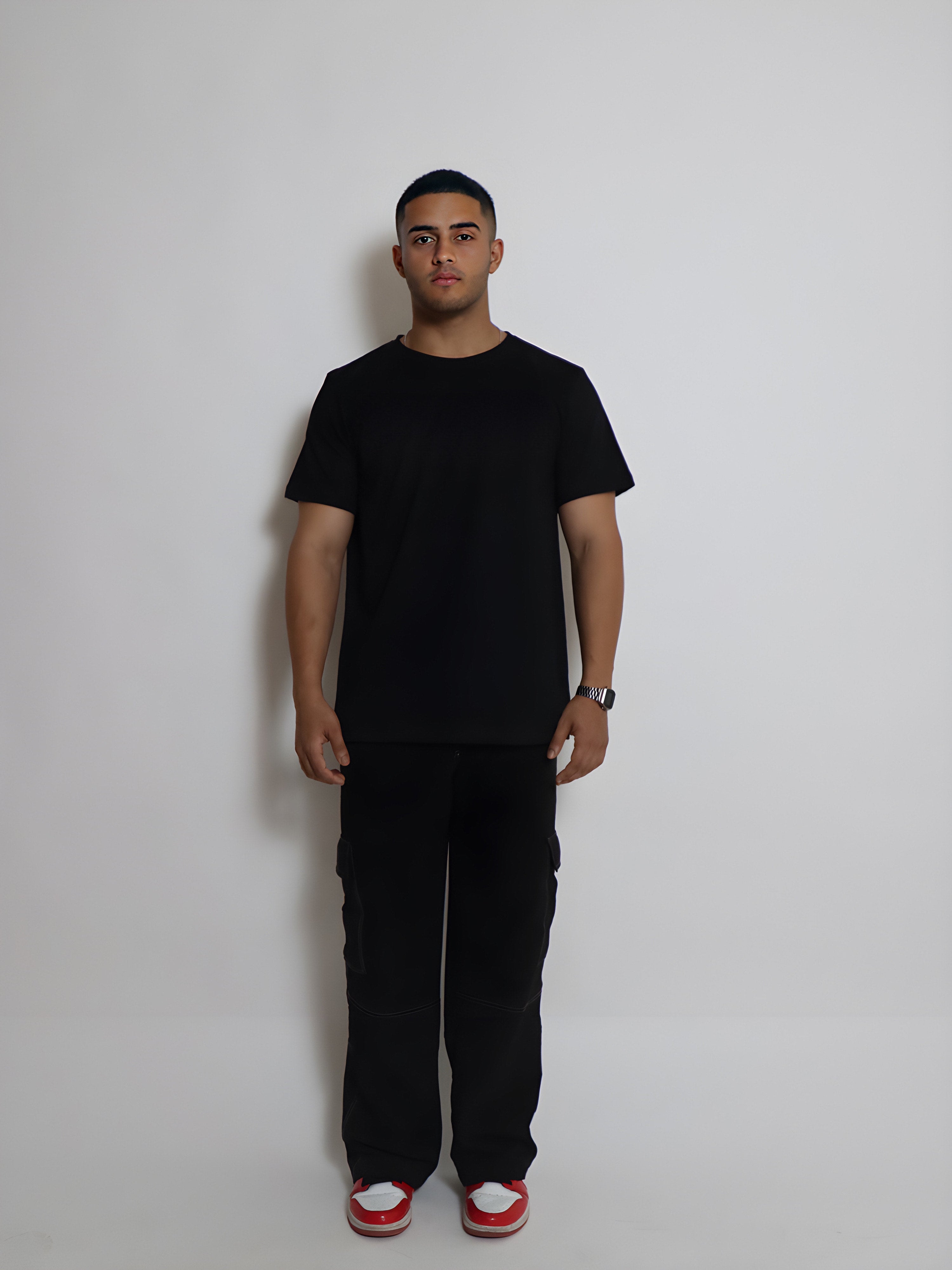 BLACK RELAXED FIT T-SHIRT