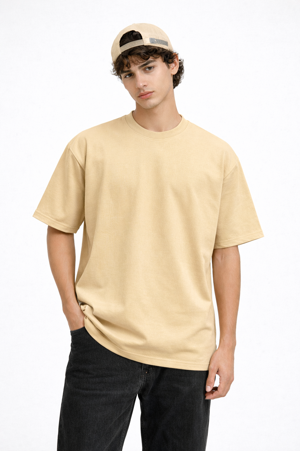 BEIGE OVERSIZED T-SHIRT
