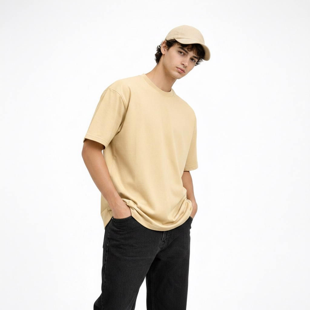 BEIGE HEAVYWEIGHT OVERSIZED T-SHIRT