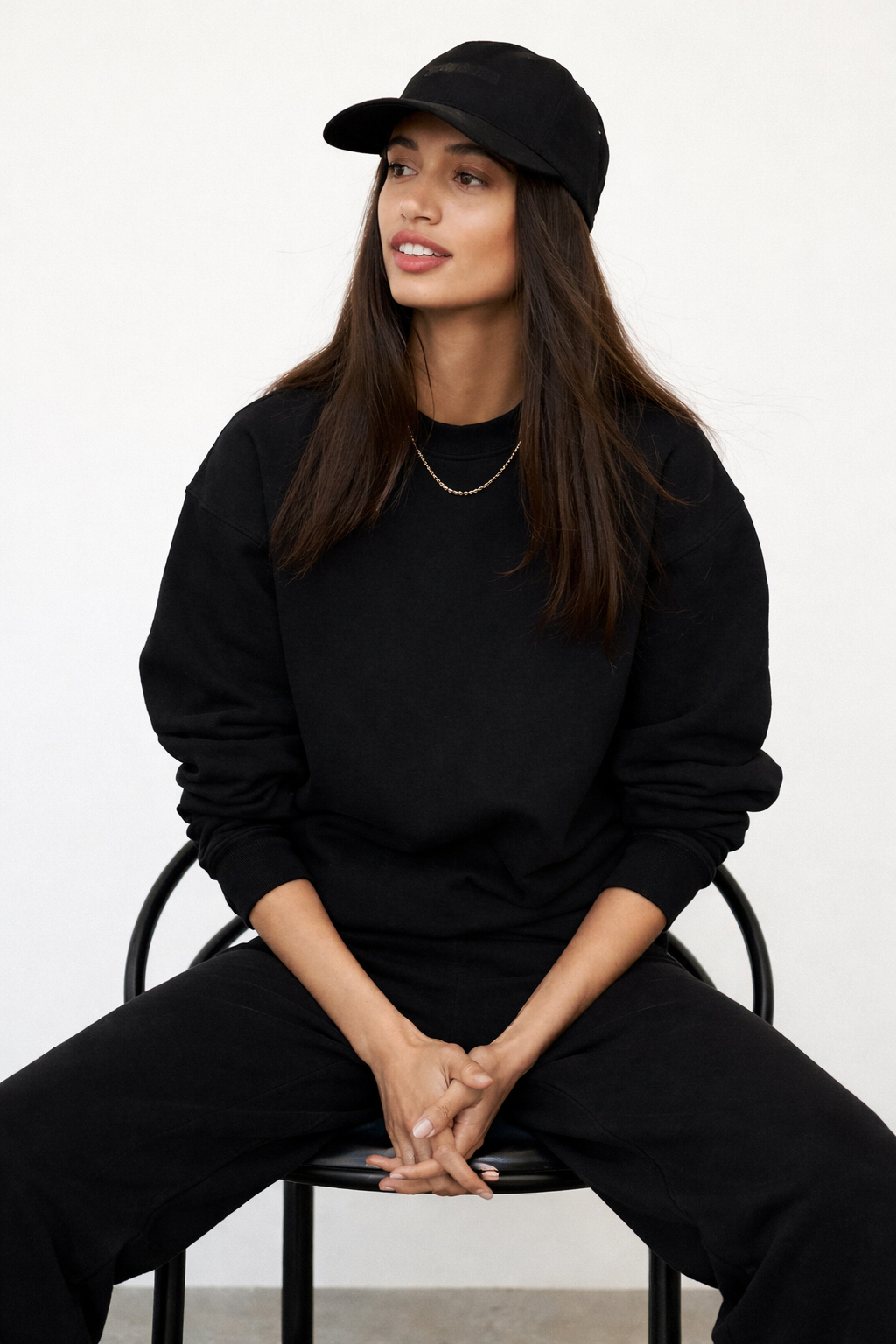 BLACK HEAVYWEIGHT OVERSIZED SWEATSHIRT