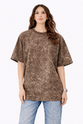 Brown Acid Wash T-Shirt
