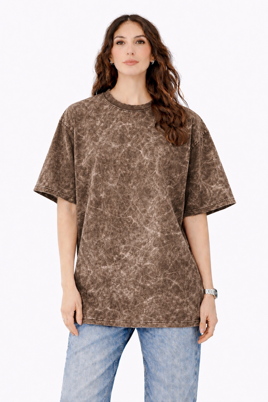 Brown Acid Wash T-Shirt