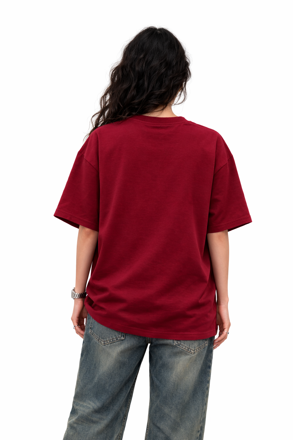 MAROON OVERSIZED T-SHIRT
