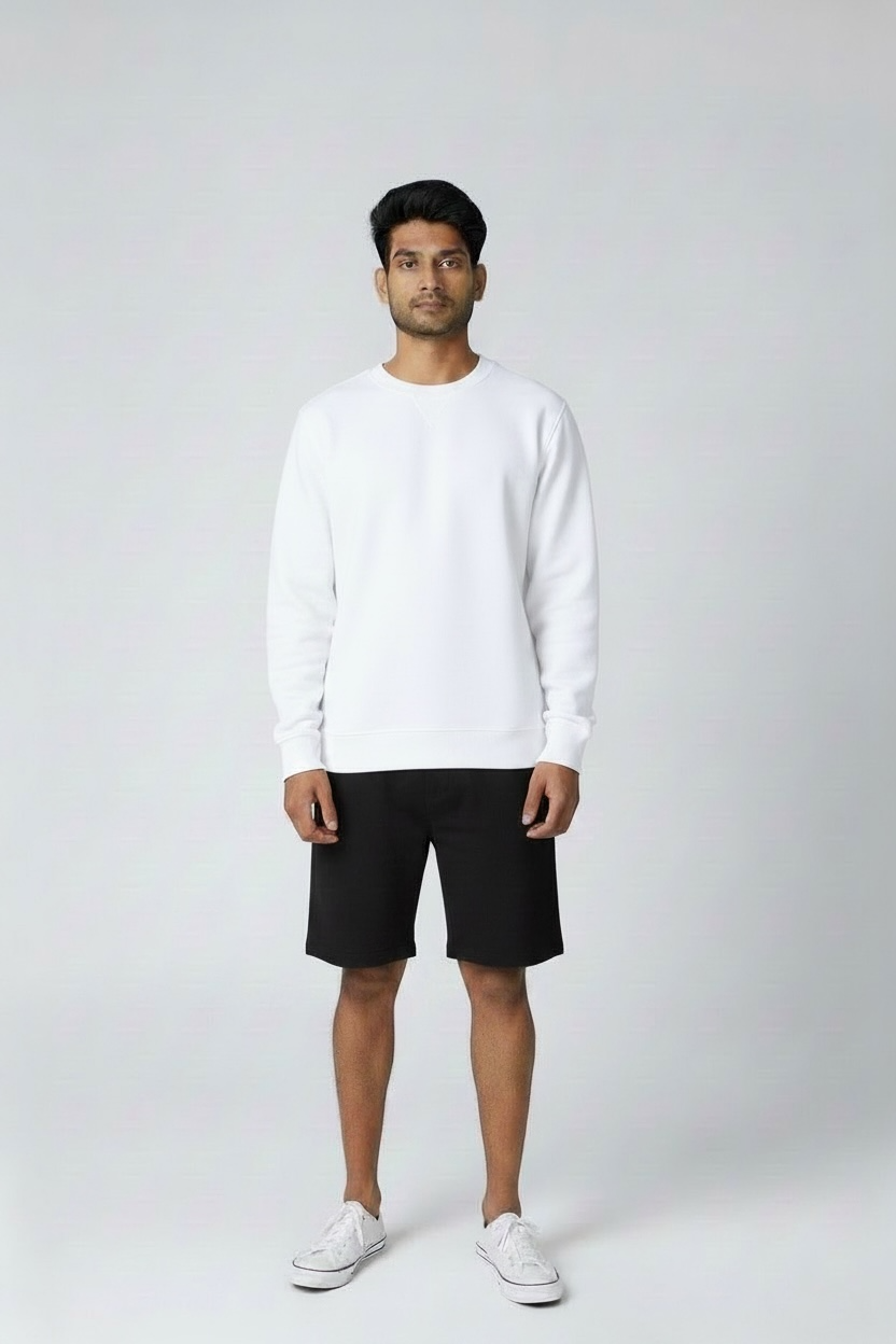 White Regular Sweatshirt
