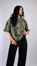 Army Green Acid Wash