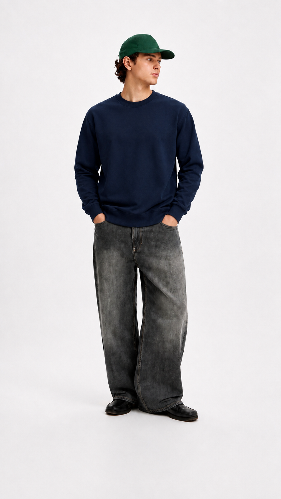 Navy Blue Regular Fit Sweatshirt