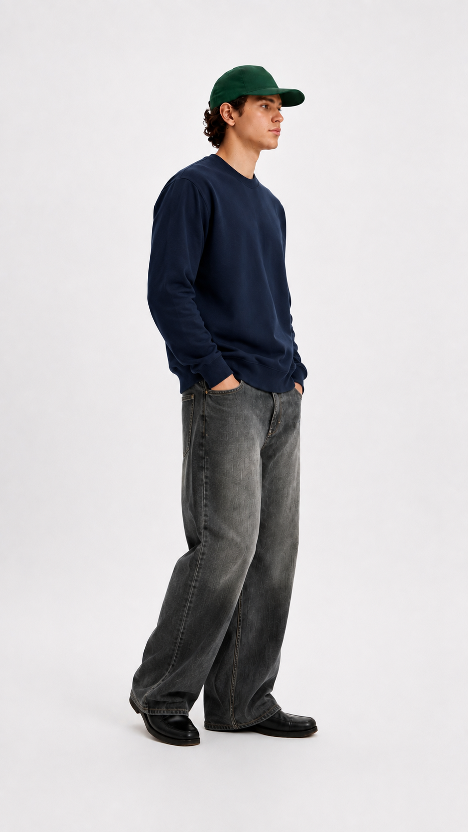 Navy Blue Regular Fit Sweatshirt