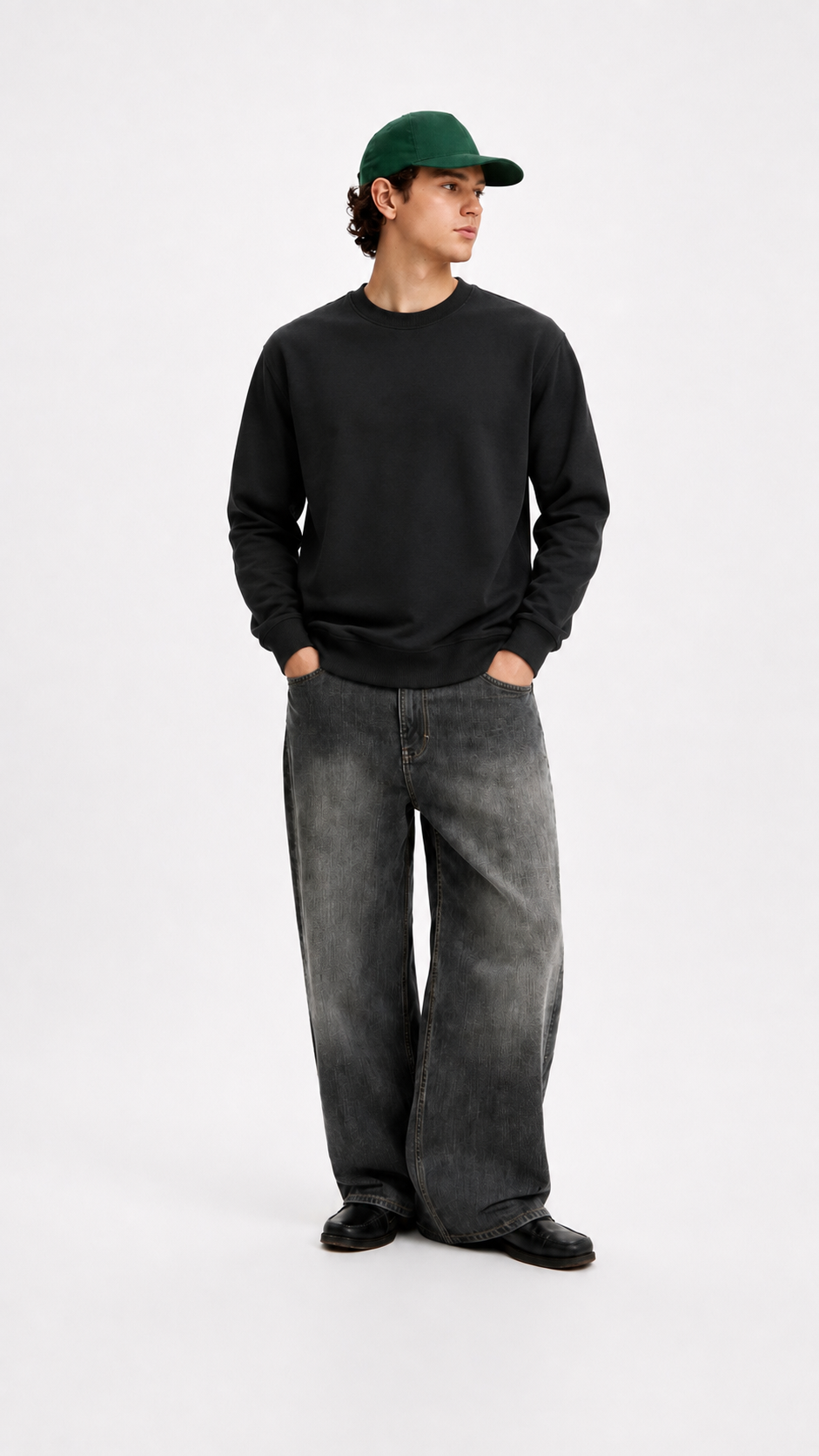 Black Regular Fit Sweatshirt