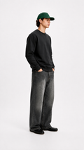 Black Regular Fit Sweatshirt