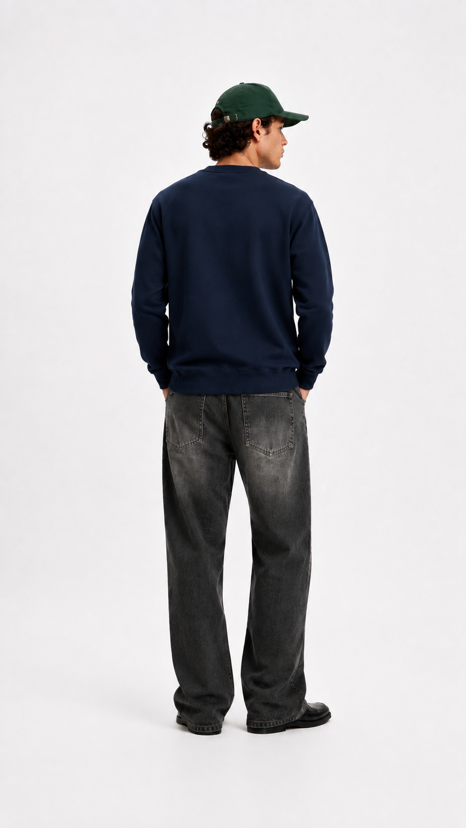 Navy Blue Regular Fit Sweatshirt