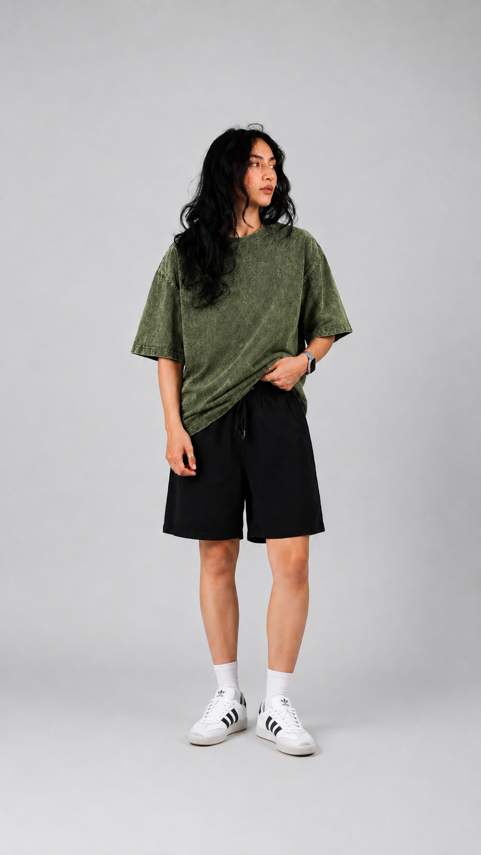 Black Oversized Shorts