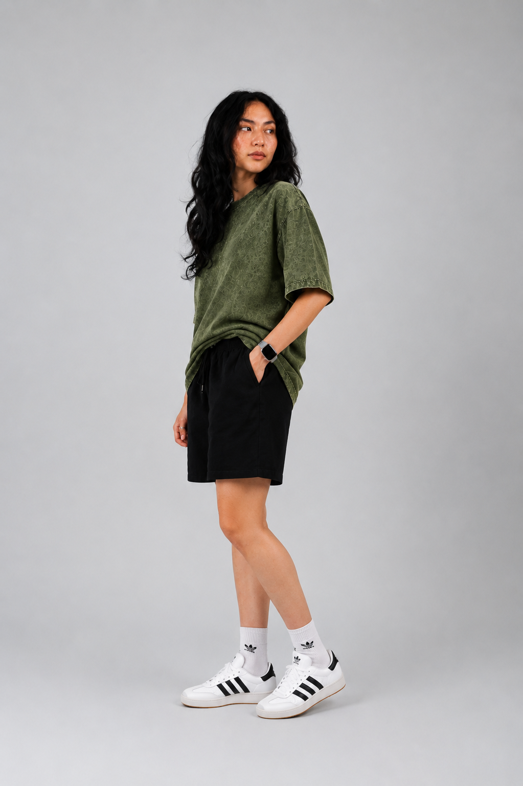 Black Oversized Shorts