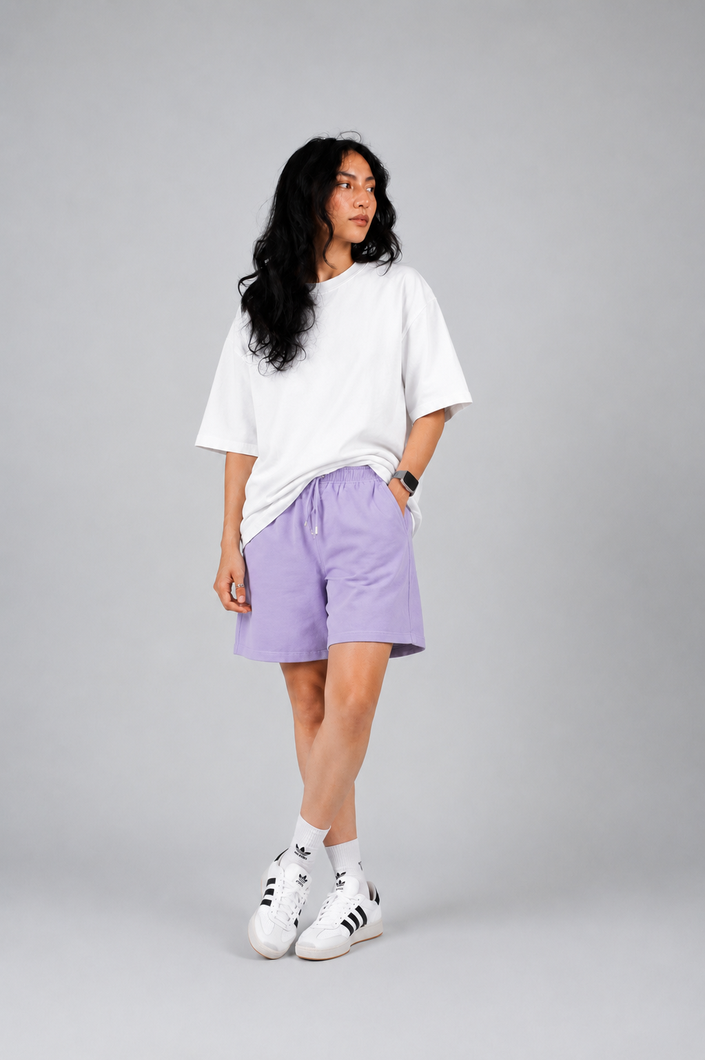 Lavender Oversized Shorts