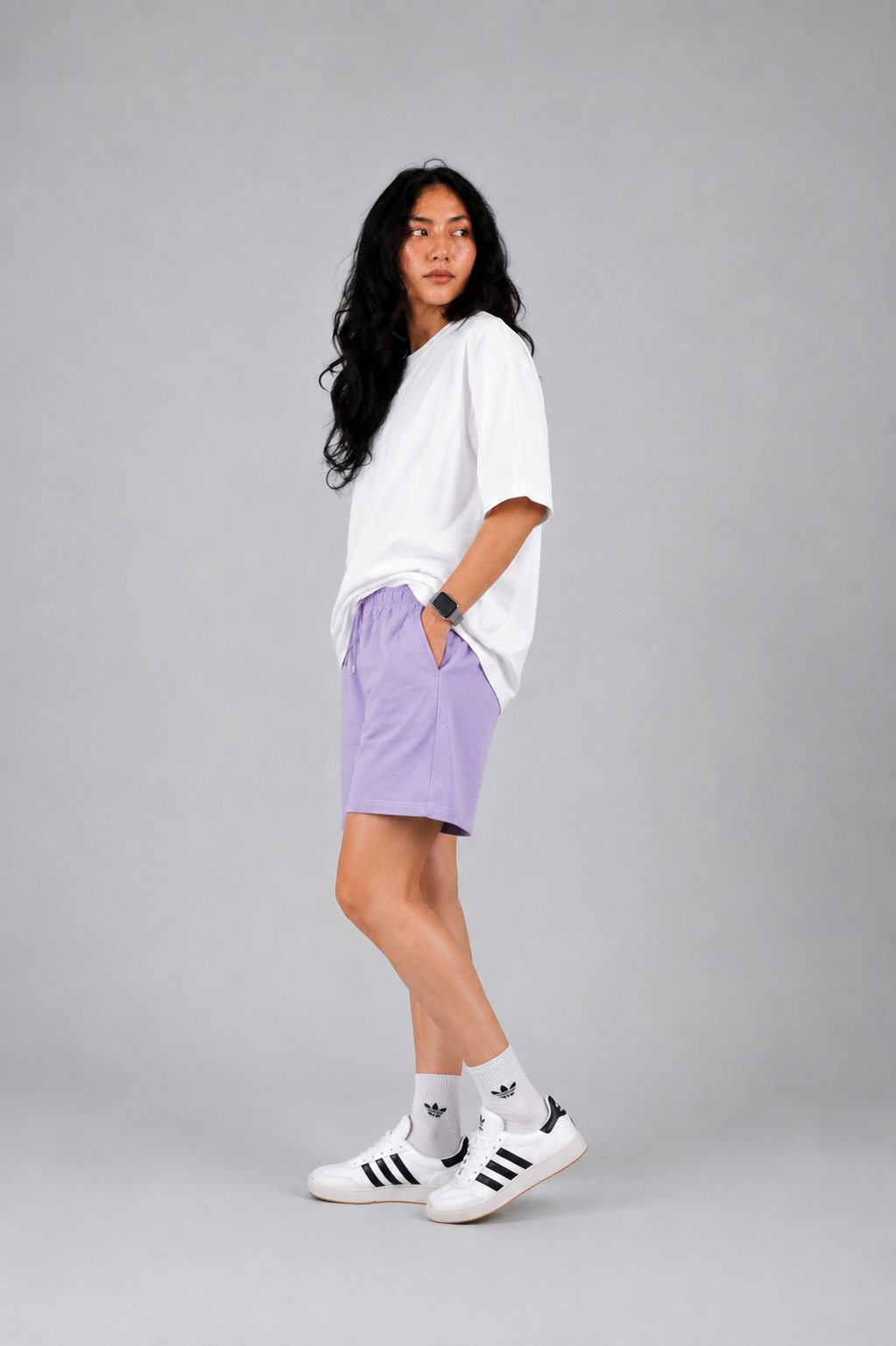 Lavender Oversized Shorts