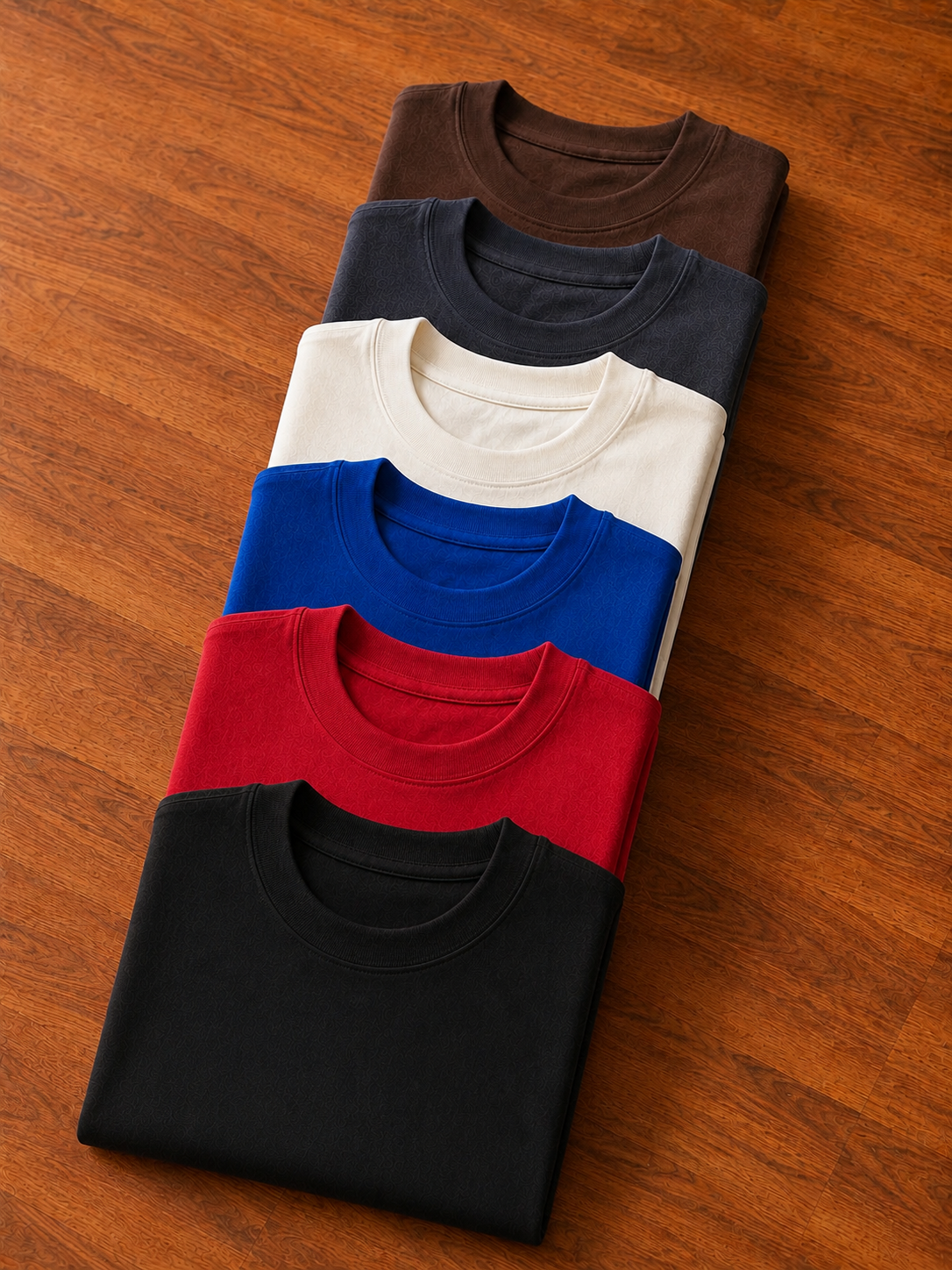 100% Cotton Oversized Pack of 6 T-Shirts Black,White,Maroon,Brown
