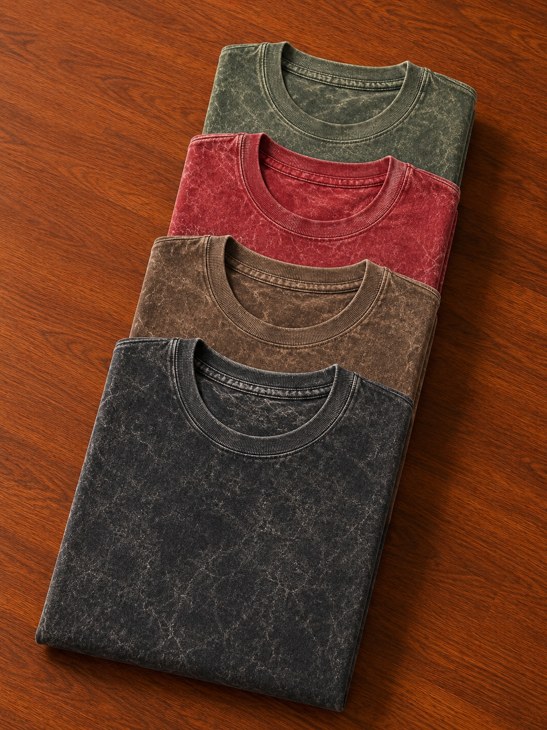 100% Cotton Oversized Acid wash T-Shirt Pack of 4