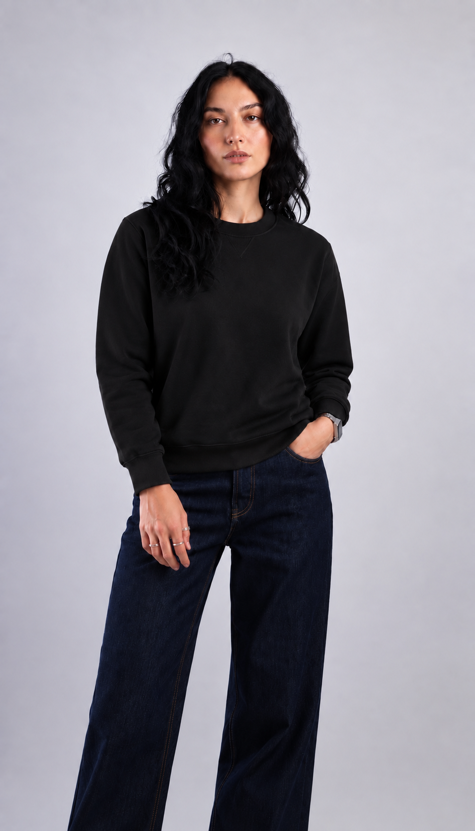 Black Regular Sweatshirt
