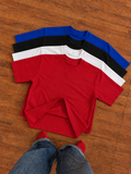 100% Cotton Oversized Pack of 4 T-Shirts Royal Blue,White,Black,Red
