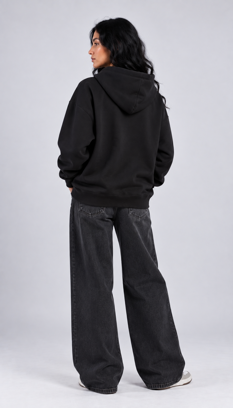 Black 430 GSM Heavyweight Oversized Hoodie
