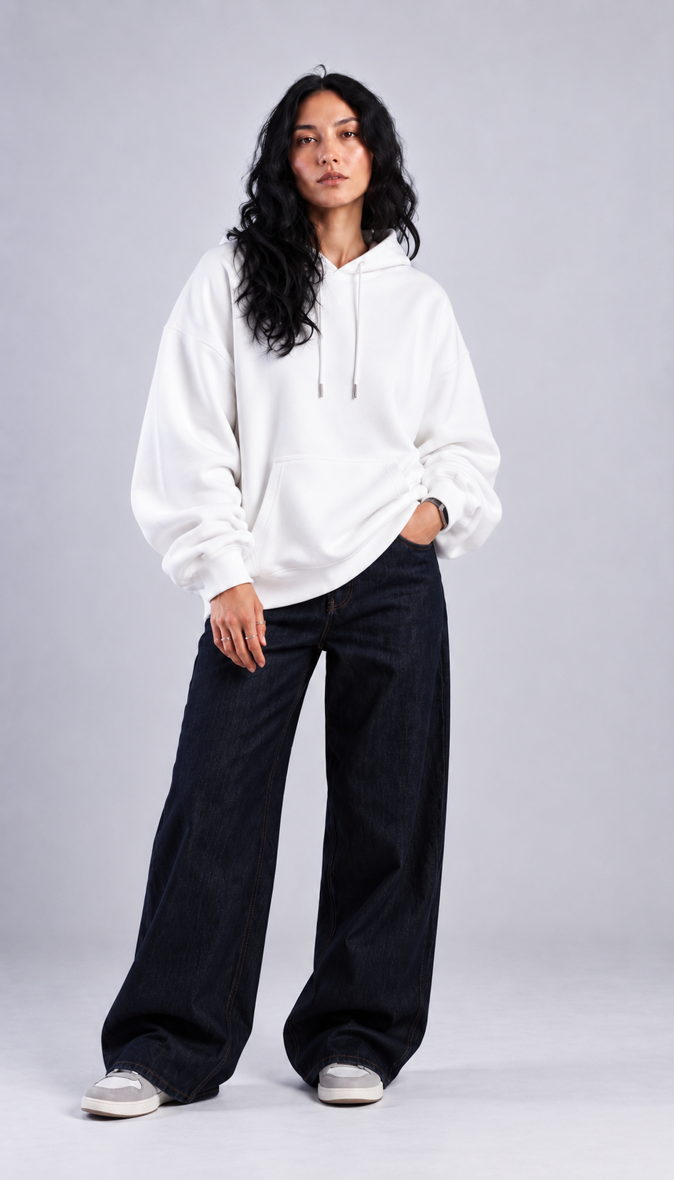 White 430 GSM Heavyweight Oversized Hoodie