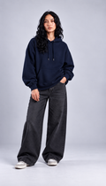 Navy Blue 430 GSM Heavyweight Oversized Hoodie