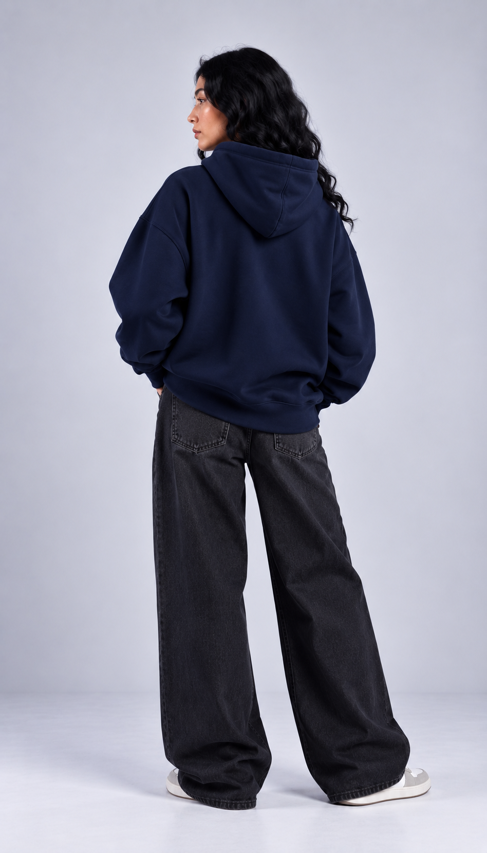 Navy Blue 430 GSM Heavyweight Oversized Hoodie