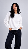 White Regular Fit Sweatshirt