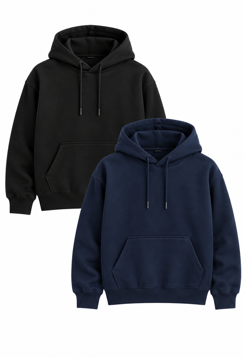 Heavyweight 430 Gsm Pack of 2 Hoodies Black & Navy Blue