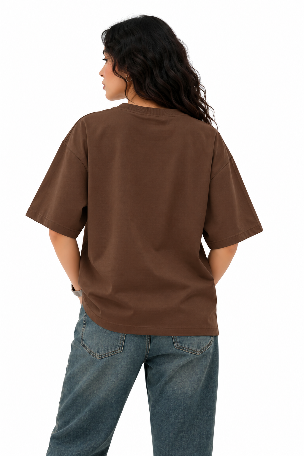 100% Cotton Oversized Pack of 6 T-Shirts Black,OffWhite,Red,Brown