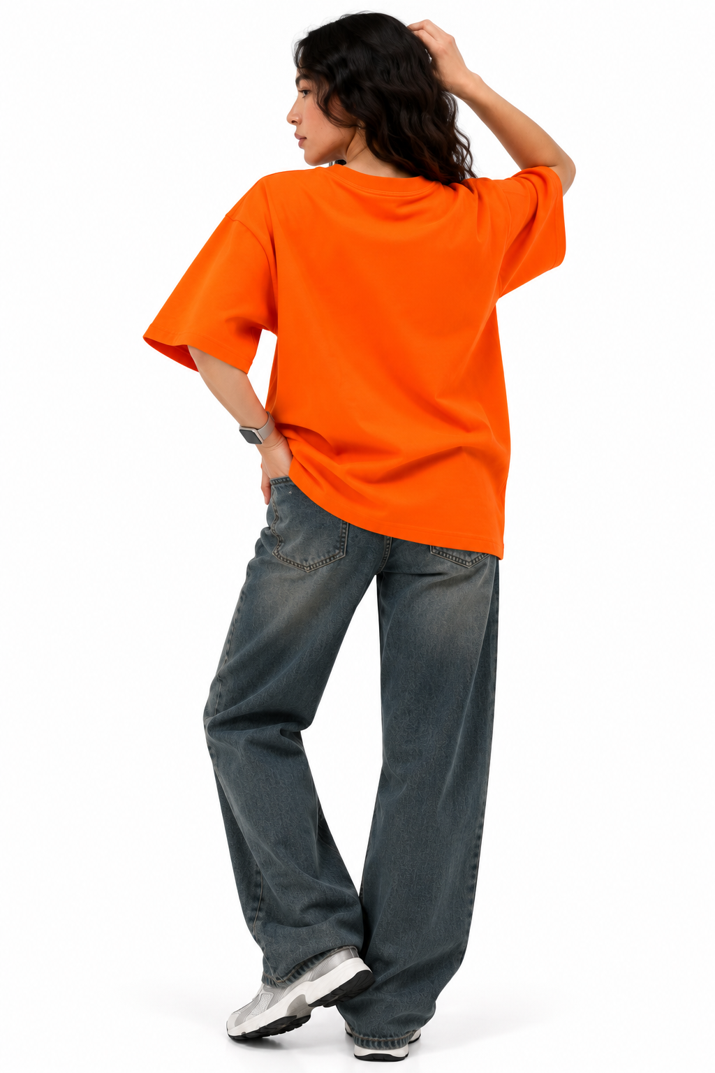 Orange 100% Cotton Oversized T-Shirt